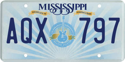MS license plate AQX797