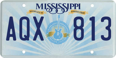 MS license plate AQX813
