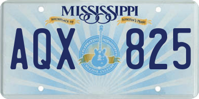 MS license plate AQX825