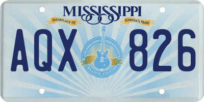 MS license plate AQX826