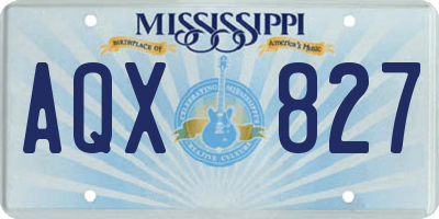 MS license plate AQX827