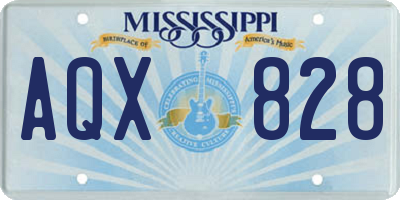 MS license plate AQX828