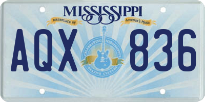 MS license plate AQX836