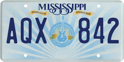 MS license plate AQX842