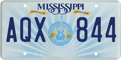MS license plate AQX844