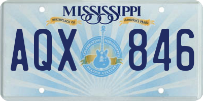 MS license plate AQX846