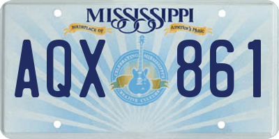 MS license plate AQX861