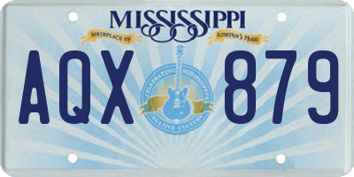 MS license plate AQX879