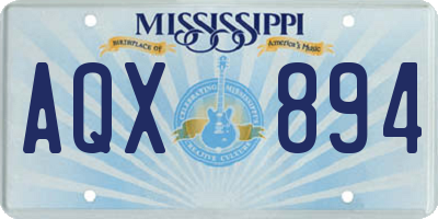 MS license plate AQX894