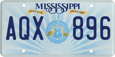 MS license plate AQX896