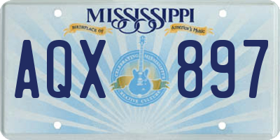 MS license plate AQX897