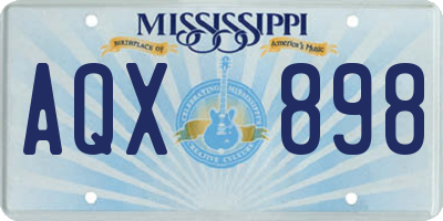 MS license plate AQX898
