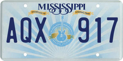 MS license plate AQX917
