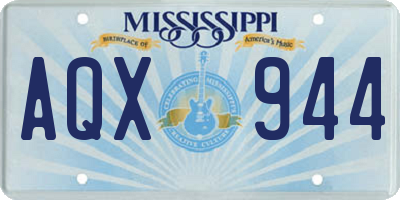 MS license plate AQX944