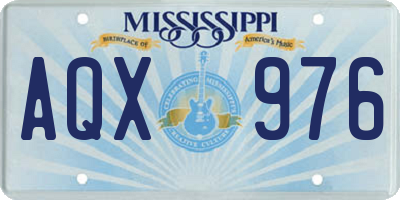 MS license plate AQX976