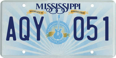 MS license plate AQY051