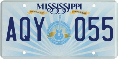 MS license plate AQY055