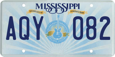MS license plate AQY082