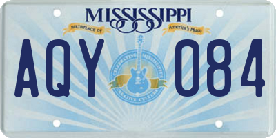 MS license plate AQY084