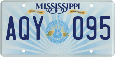 MS license plate AQY095