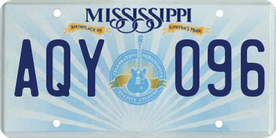 MS license plate AQY096