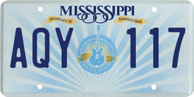 MS license plate AQY117