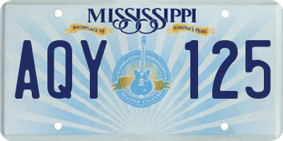 MS license plate AQY125