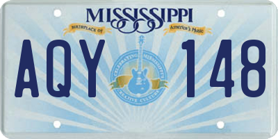 MS license plate AQY148