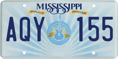MS license plate AQY155
