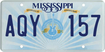 MS license plate AQY157