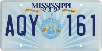 MS license plate AQY161
