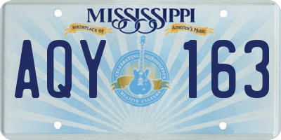 MS license plate AQY163