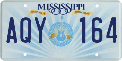 MS license plate AQY164
