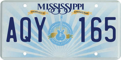 MS license plate AQY165