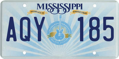 MS license plate AQY185