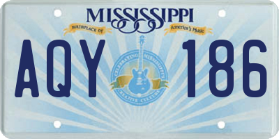 MS license plate AQY186