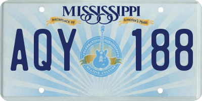 MS license plate AQY188