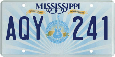 MS license plate AQY241