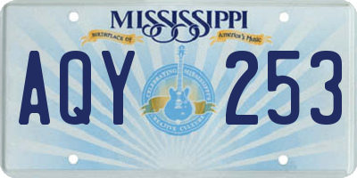 MS license plate AQY253