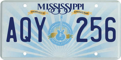 MS license plate AQY256