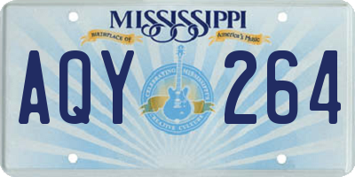 MS license plate AQY264