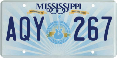 MS license plate AQY267