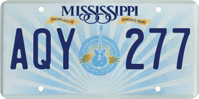 MS license plate AQY277