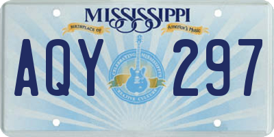MS license plate AQY297
