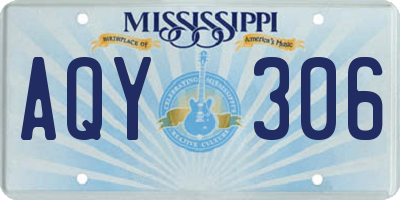 MS license plate AQY306