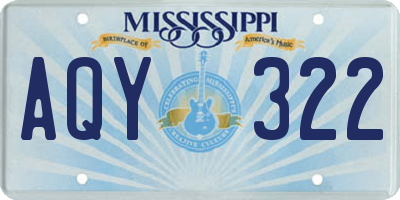 MS license plate AQY322