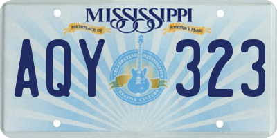 MS license plate AQY323