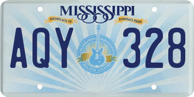 MS license plate AQY328