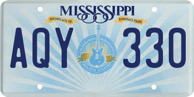 MS license plate AQY330