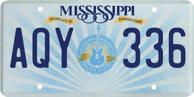 MS license plate AQY336